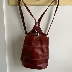 Brown Leather Backpack